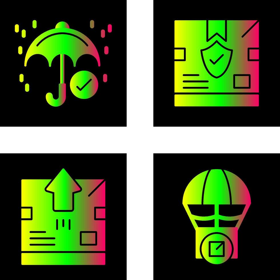 keep dry and delivery box Icon vector