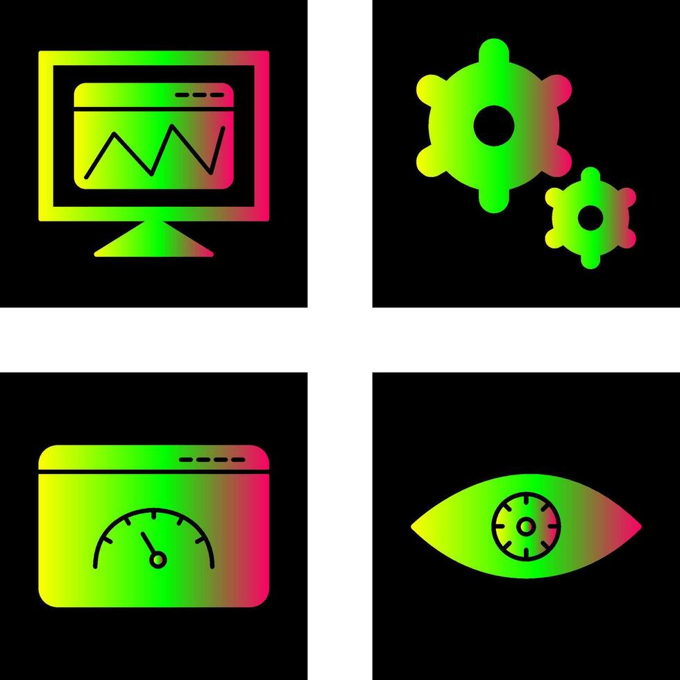 web analysis and preferences Icon vector