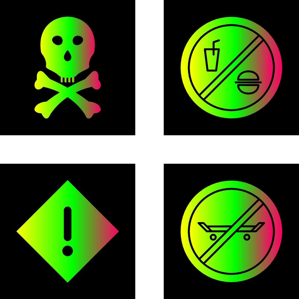 death sign and no foods or drink Icon vector