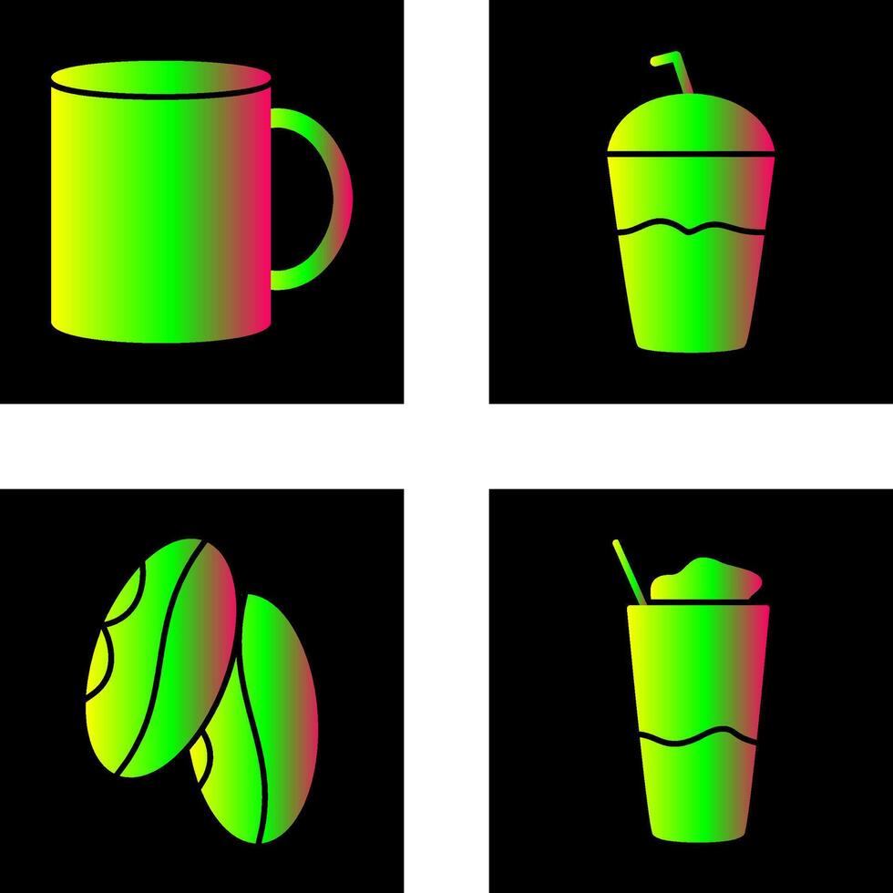Coffee mug and Frappe Icon vector