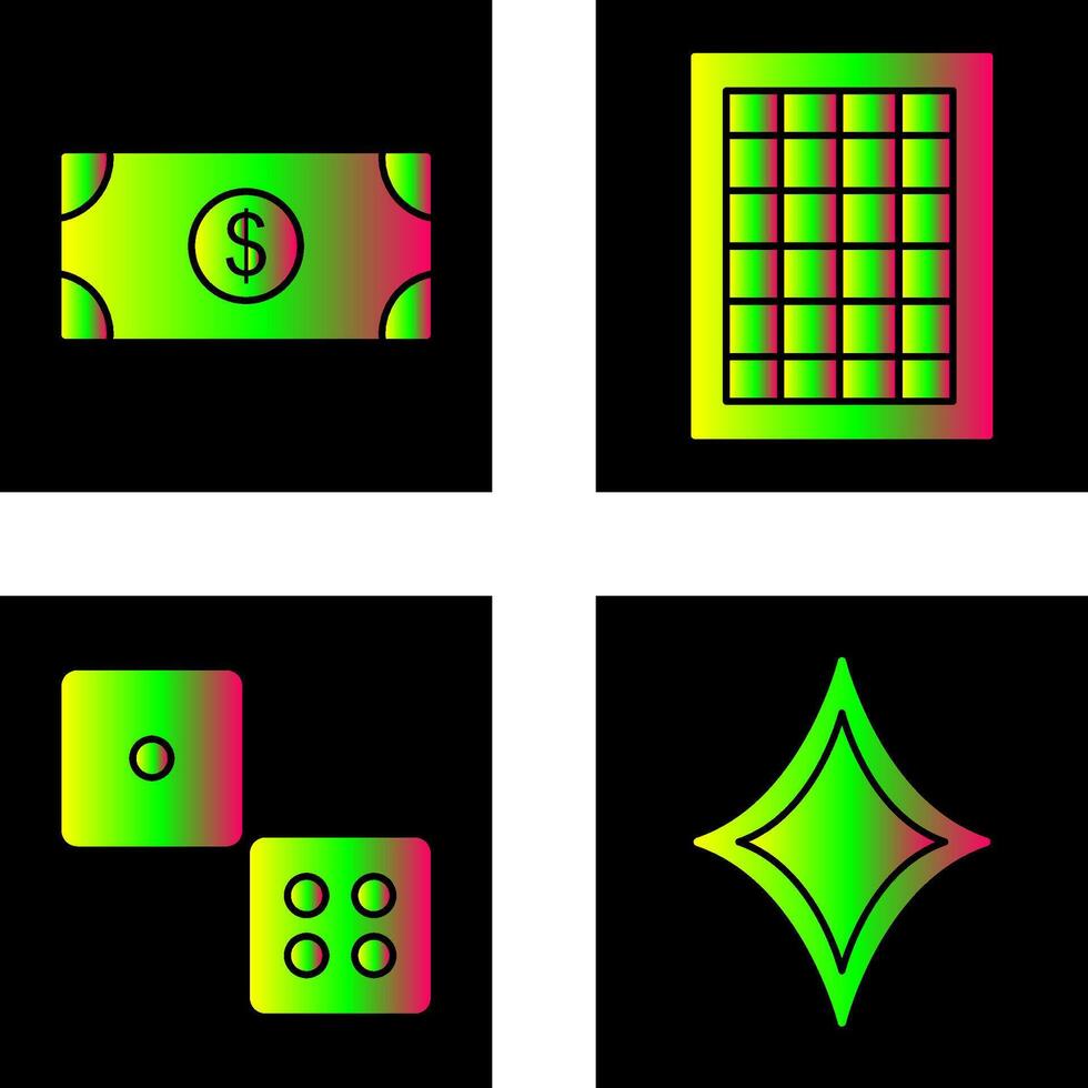 dollar bill and table of rates Icon vector