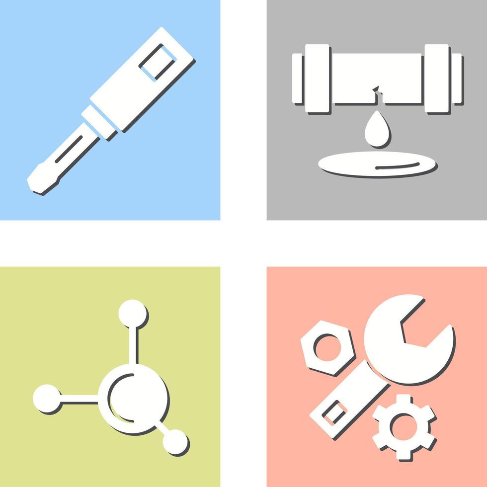 Screwdriver and Leak Icon vector