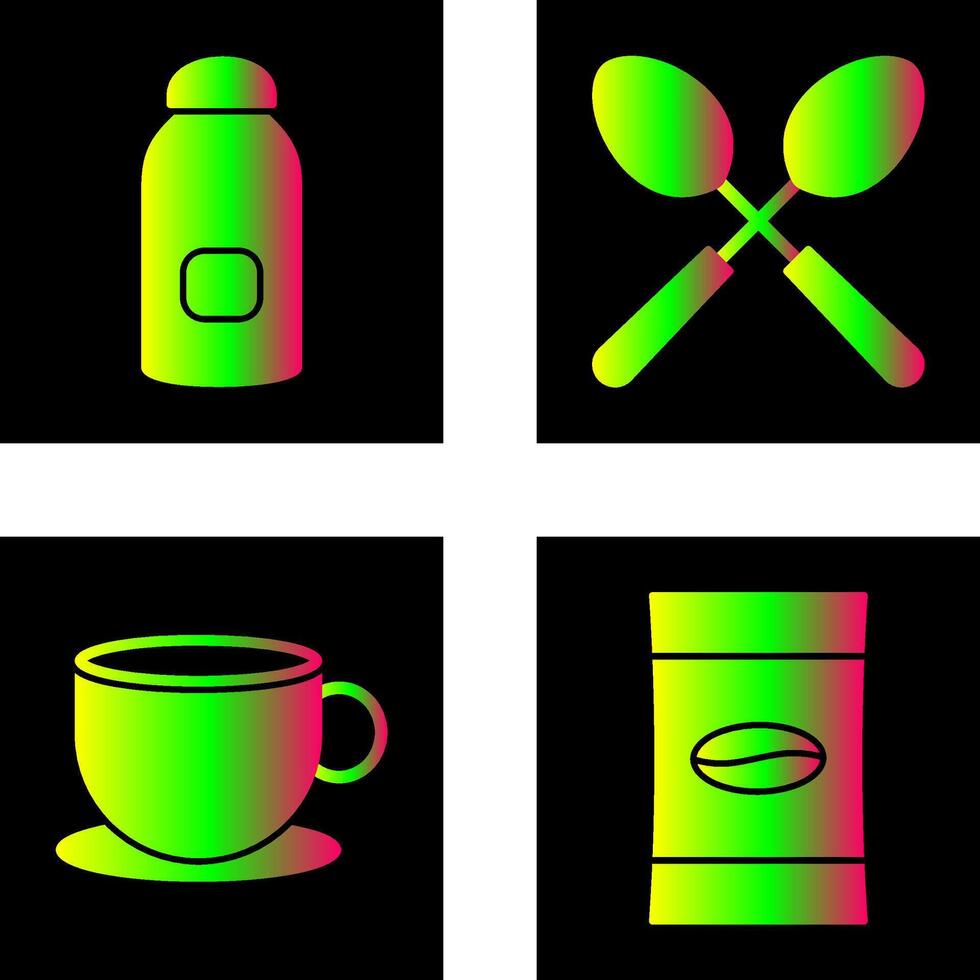 syrup and spoon Icon vector