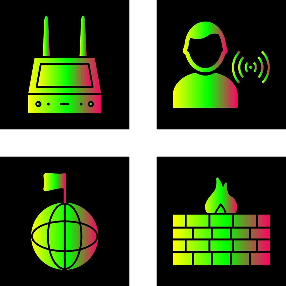 router and signal Icon vector