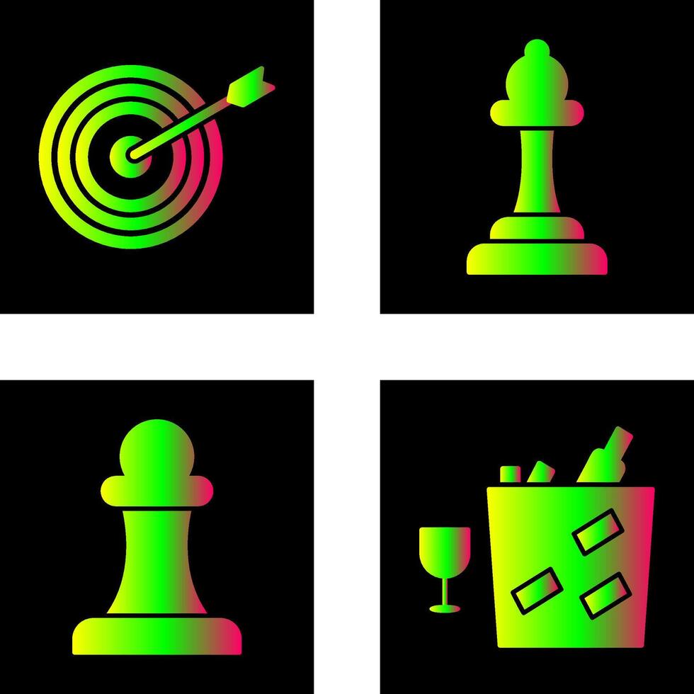 Dartboard and Bishop Icon vector