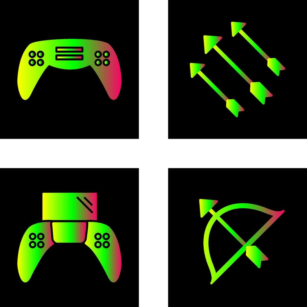 Gaming Console and Arrows Icon vector