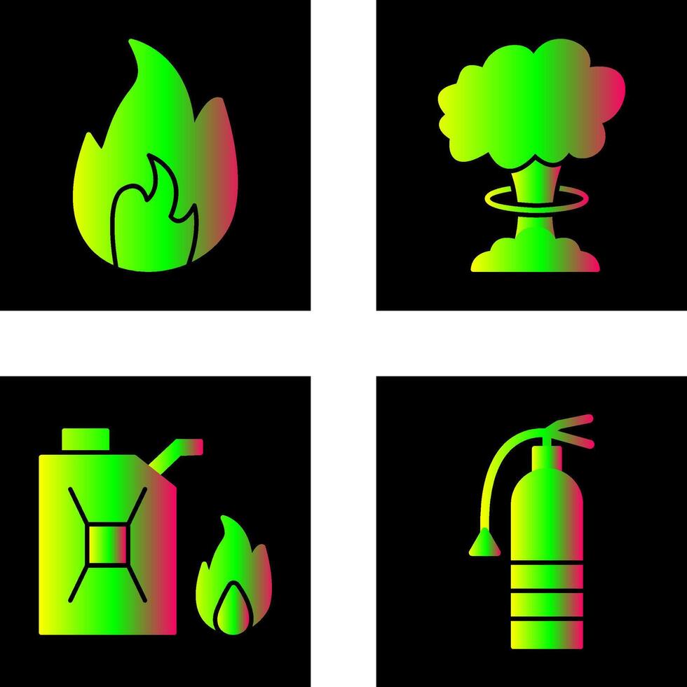 flame and bomb blast Icon vector