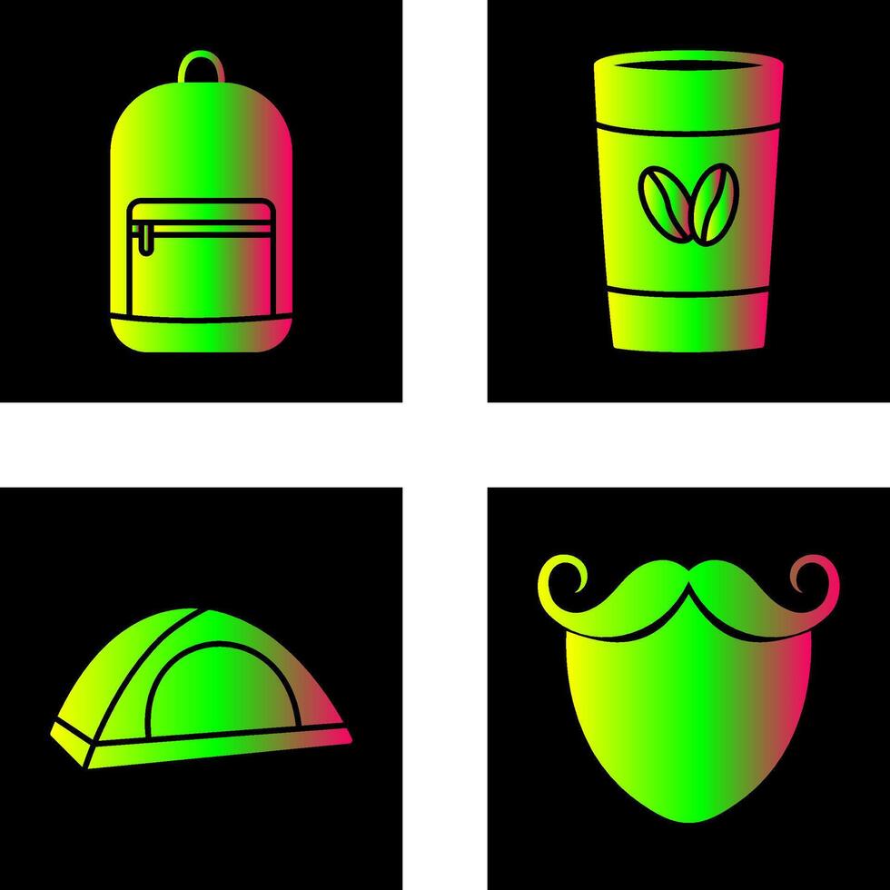 Backpack and Coffee Icon vector
