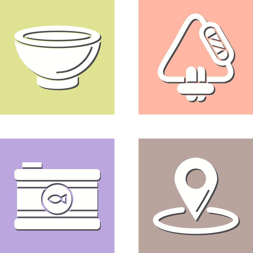 Bowling and Carabiner Icon vector