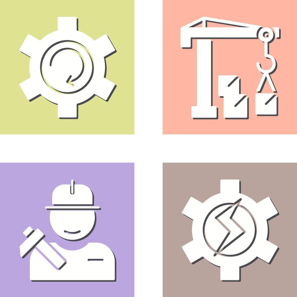 Upgrade and Robotic Arm Icon vector