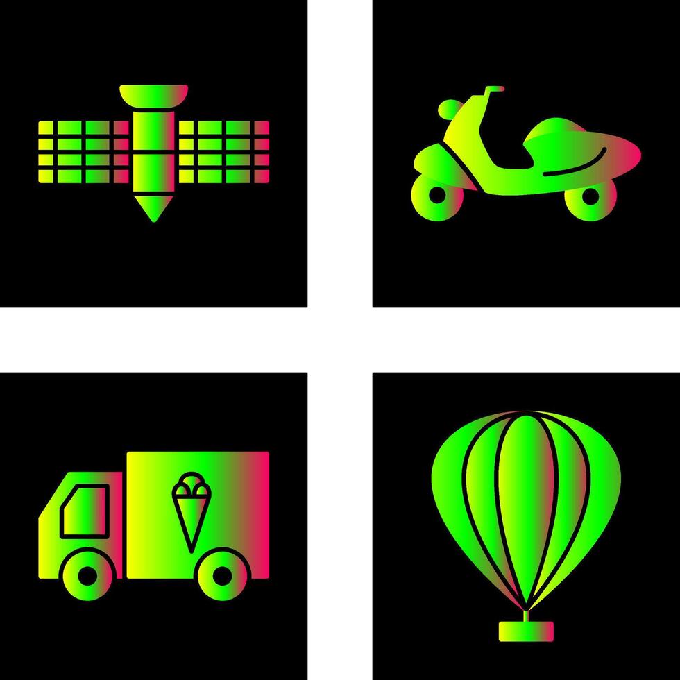 Scooter and Satellite Icon vector