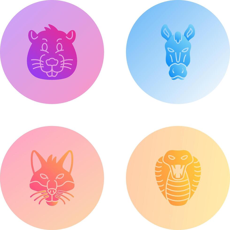 Beaver and Horse Icon vector