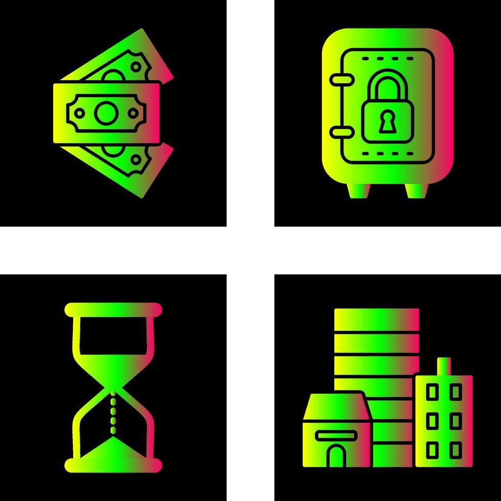 Money and Safe Box Icon vector