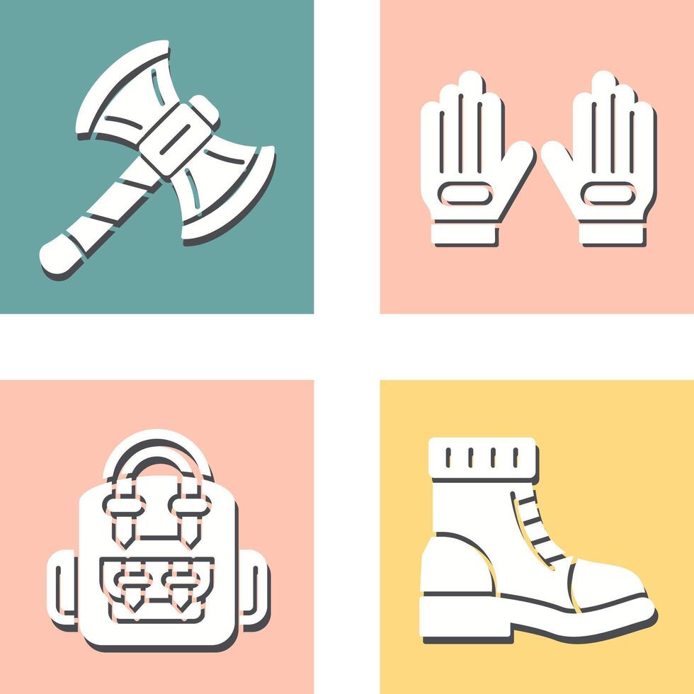 Axe and Glove Icon vector