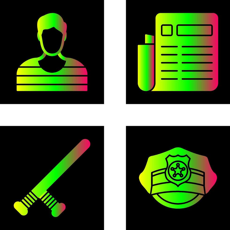 Prisioner and Newespaper Icon vector