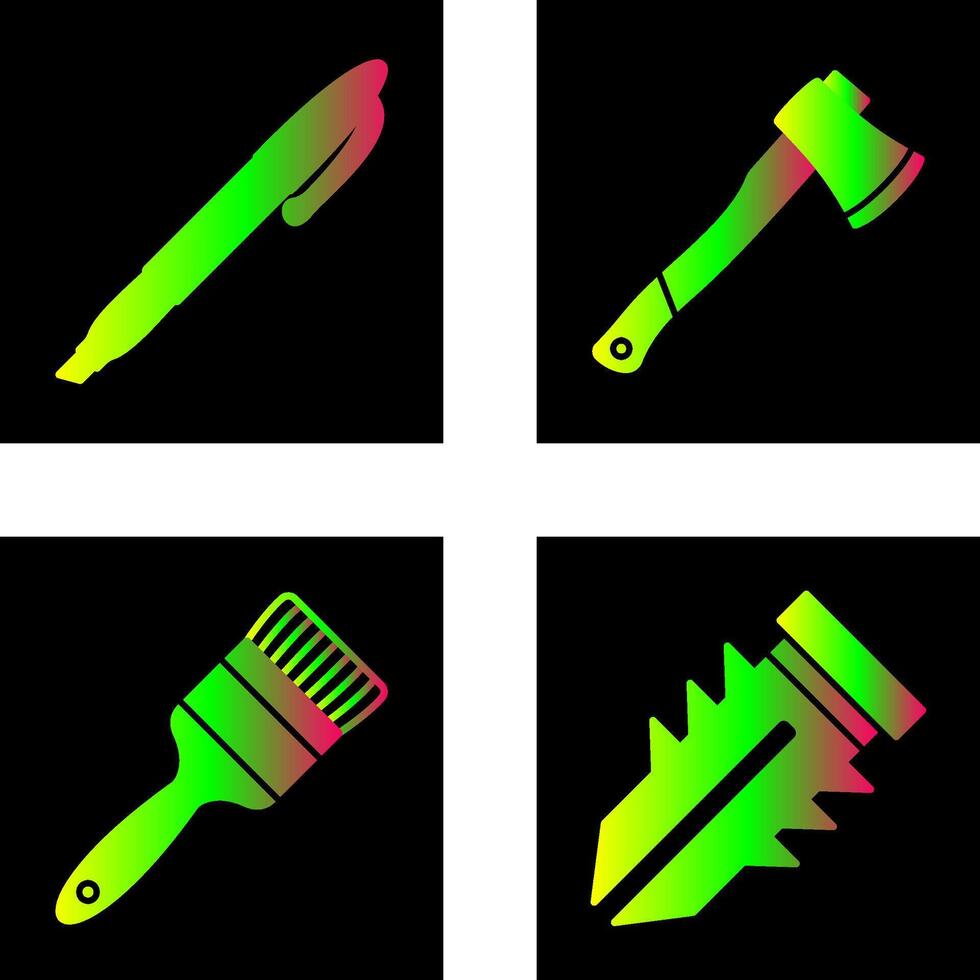 Marker and Axe Icon vector