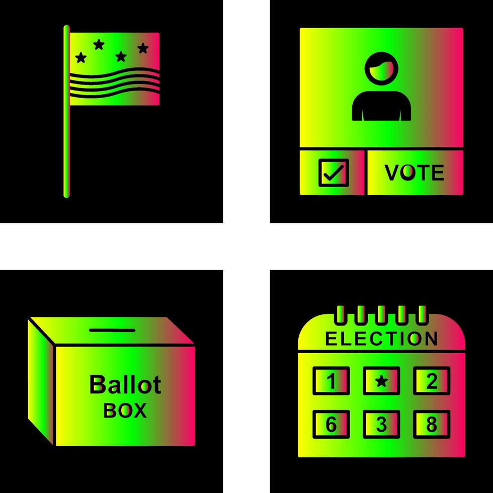 Flags and Candidate Banner Icon vector