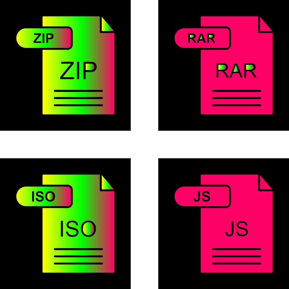 ZIP and RAR Icon vector