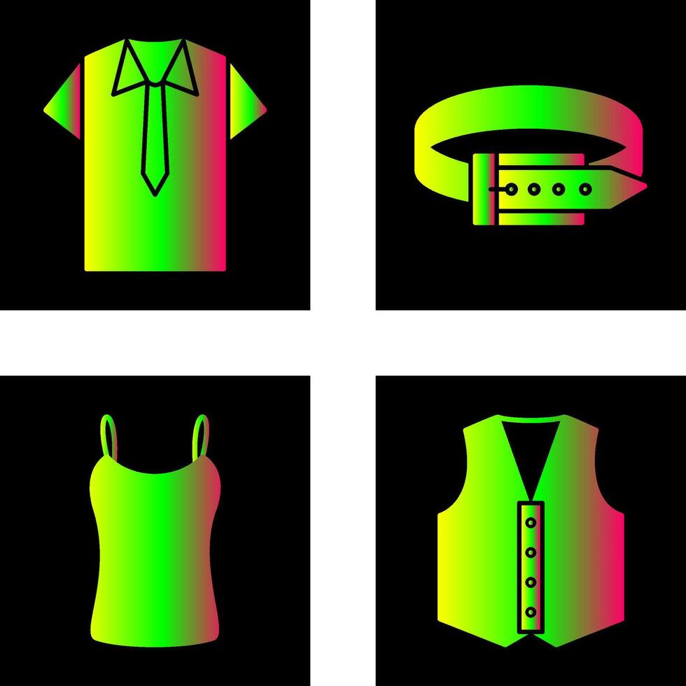 Shirt and Tie and Belt Icon vector