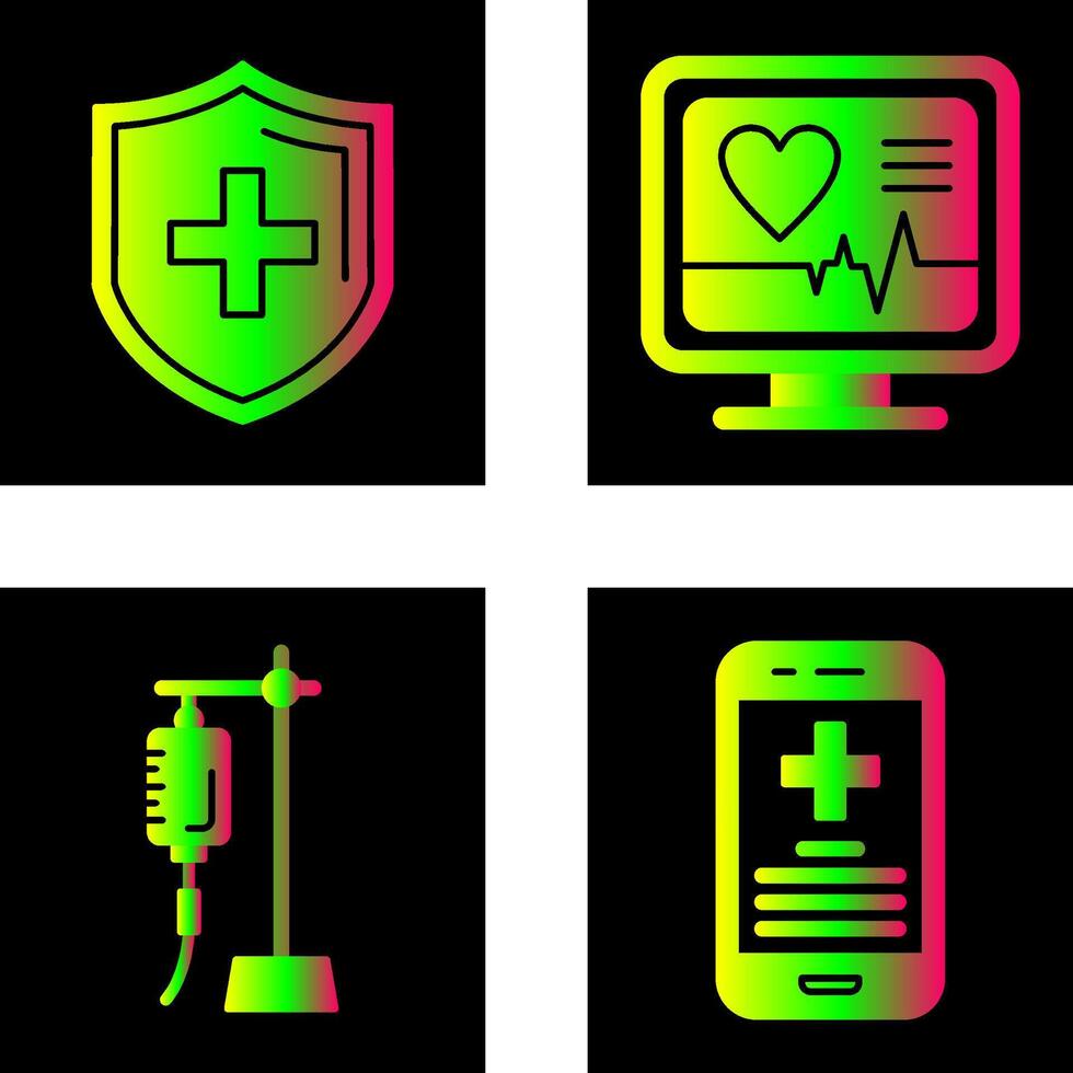 Protection and Plus Icon vector