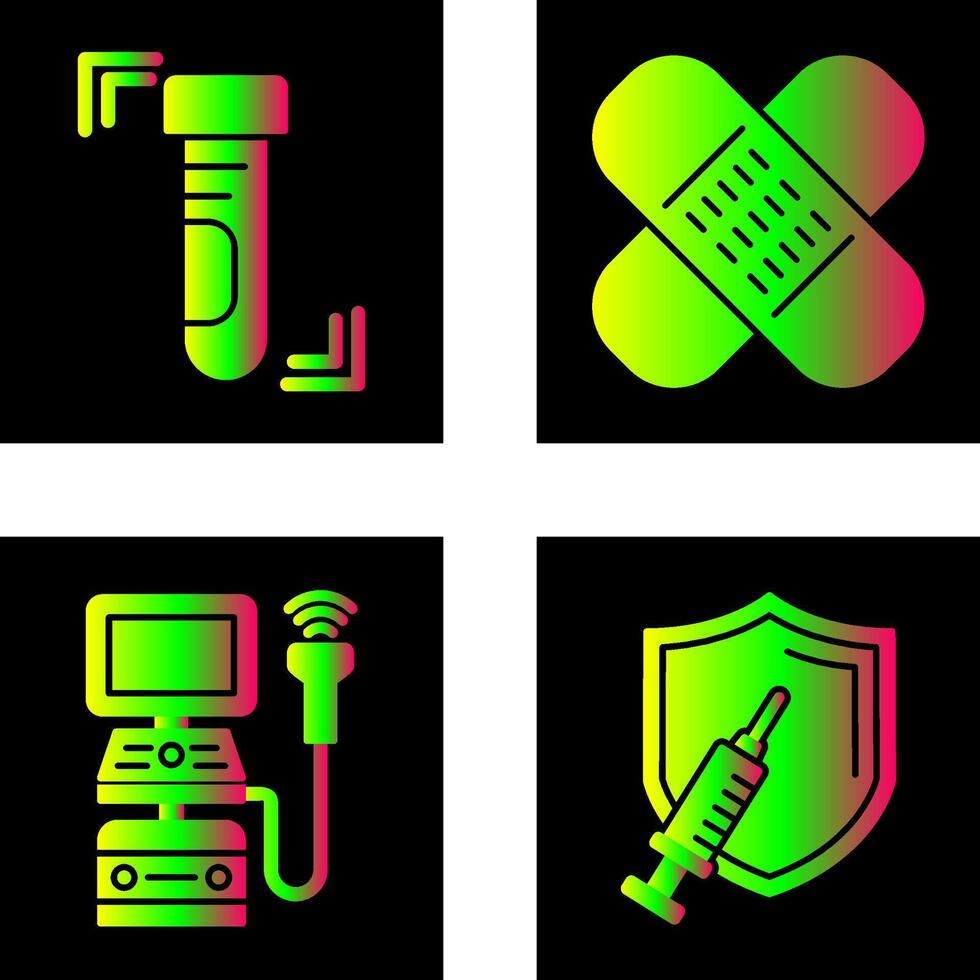 Test Tube and Wound Icon vector