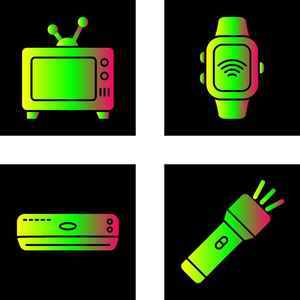 Television and Smart Watch Icon vector