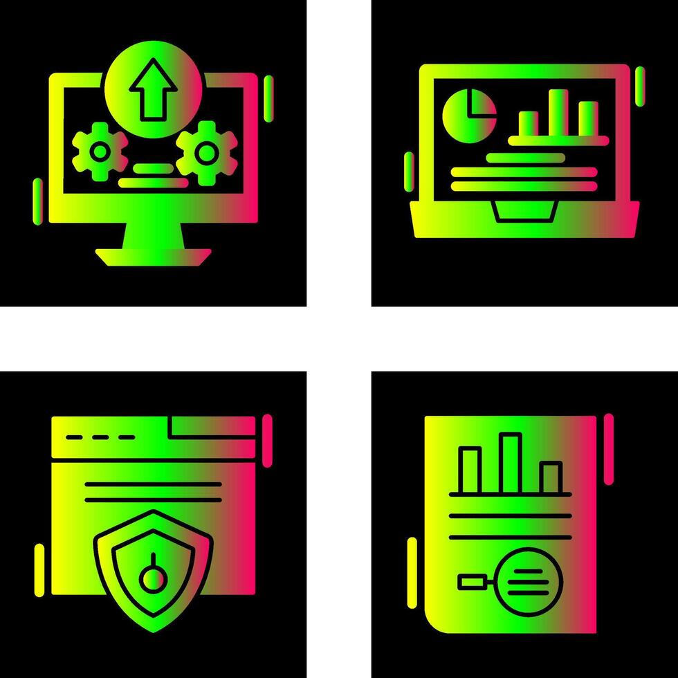 Upload and Dashboard Icon vector