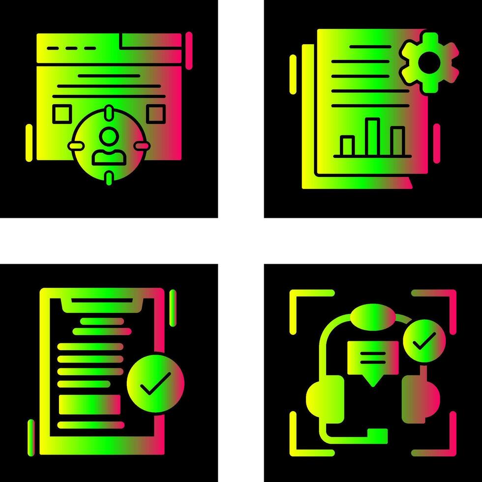 Target Audience and SEO Report Icon vector