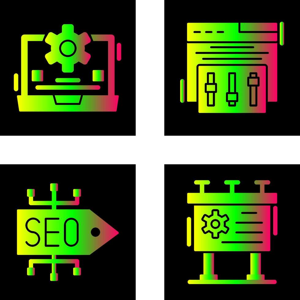 Campaign Tweaks and Laptop Icon vector