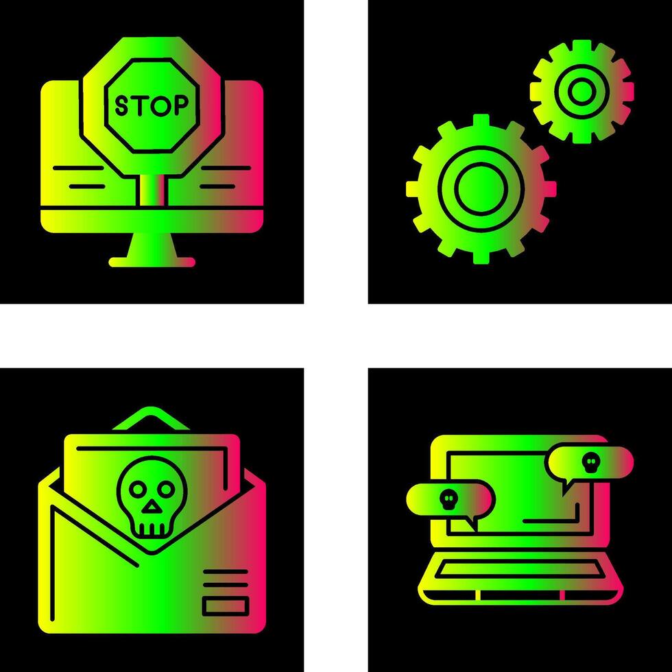 Stop and Setting Icon vector