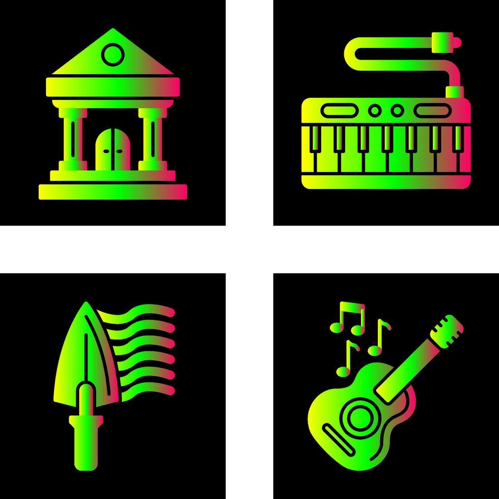 Keyboard and Museum Icon vector