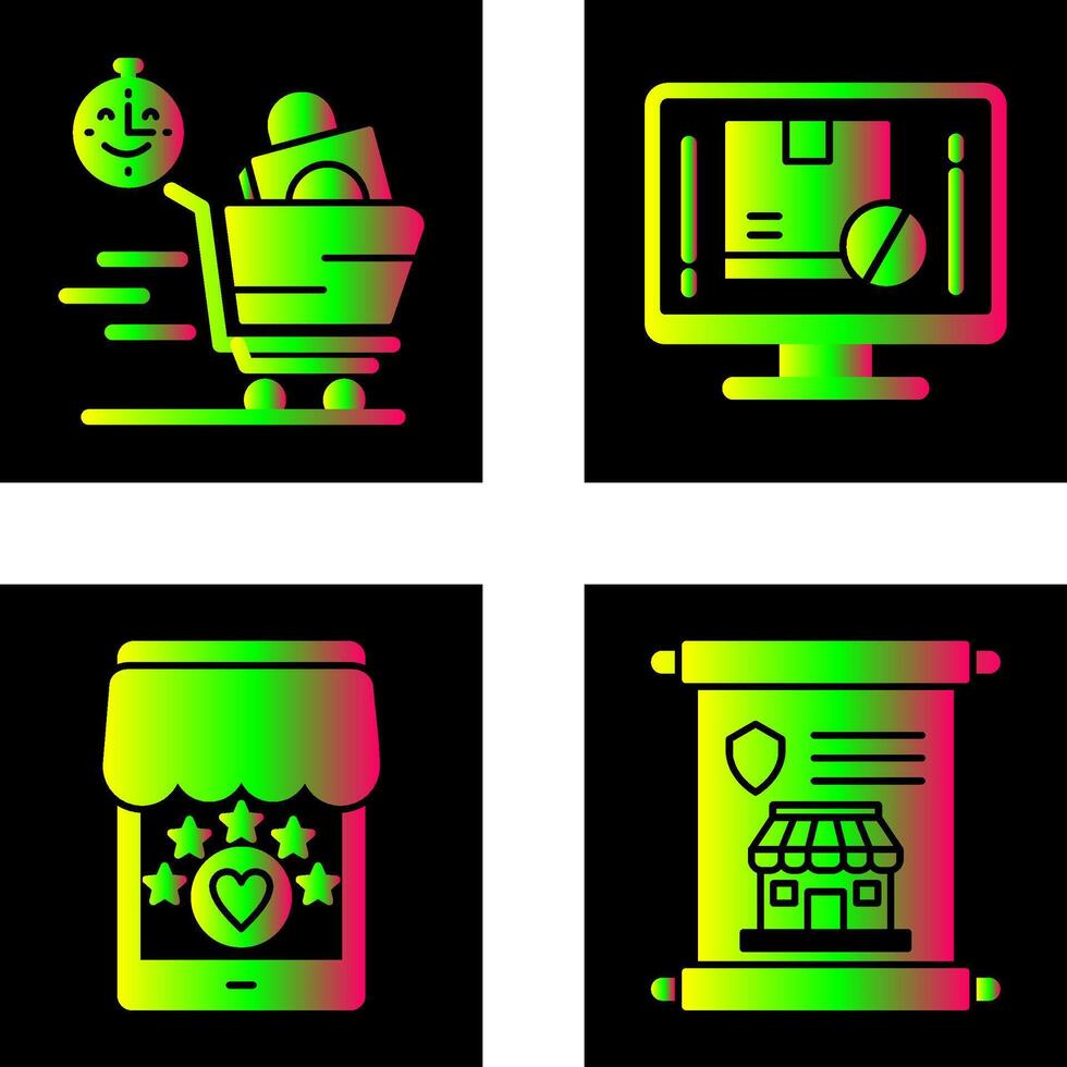 Happy Hour and Out of Stock Icon vector