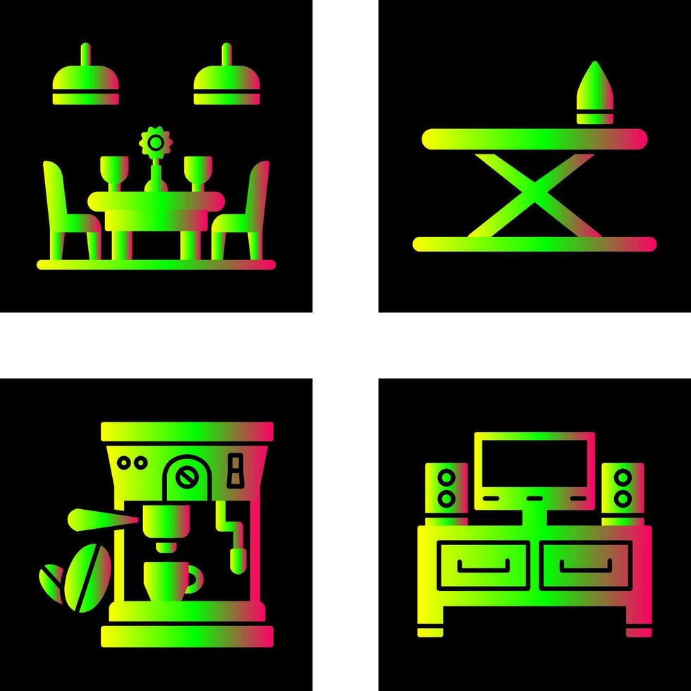 Iron Board and Table Icon vector