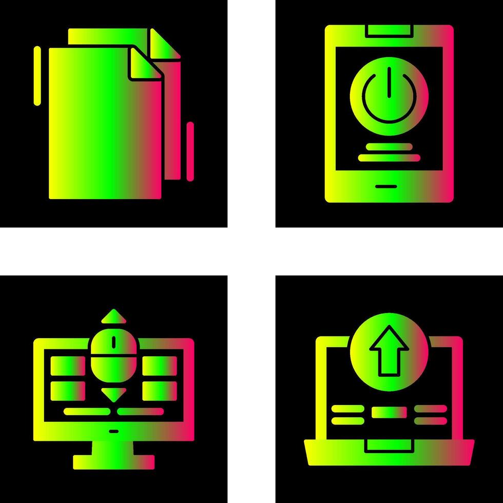 Copy and Power Icon vector