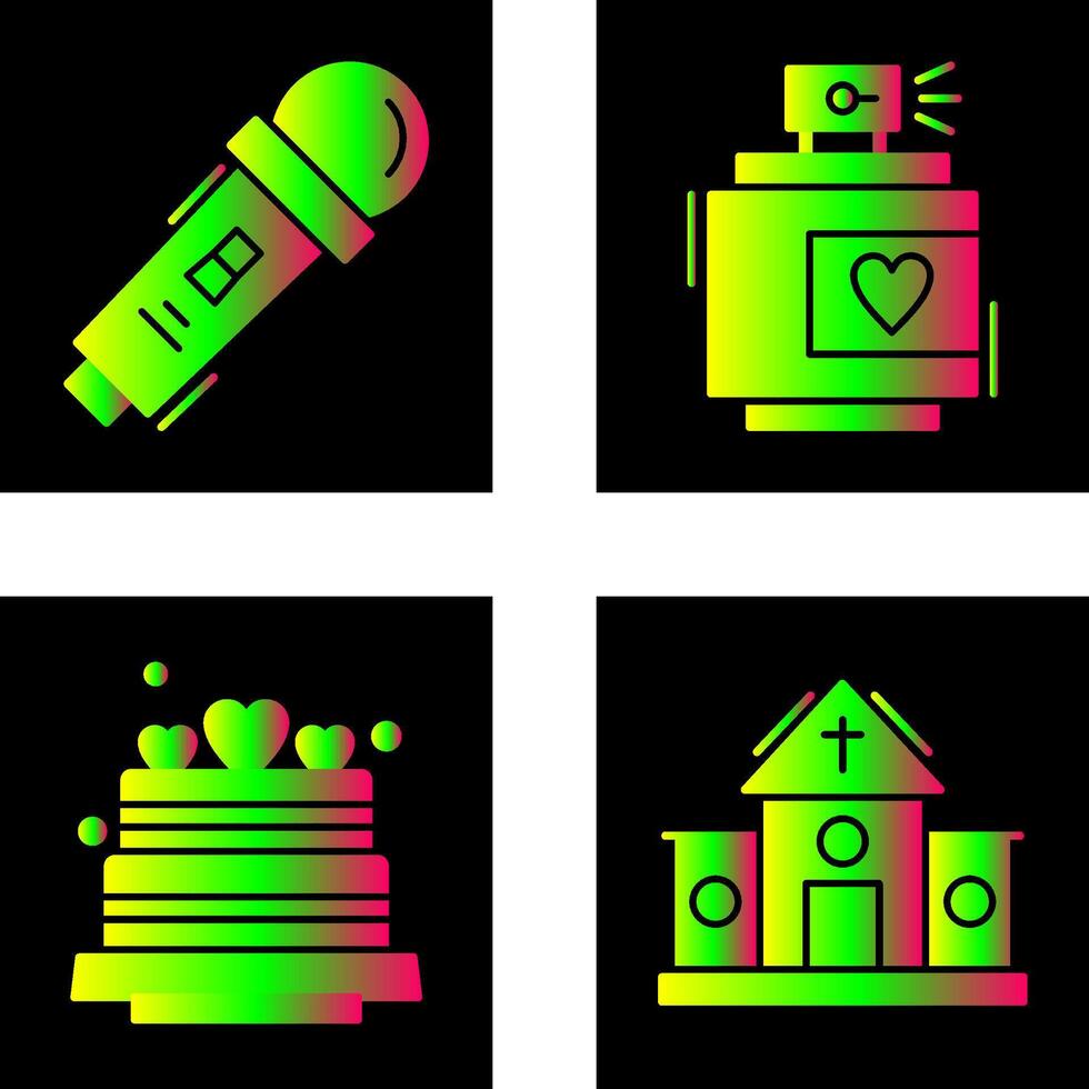 Microphone and Perfume Icon vector