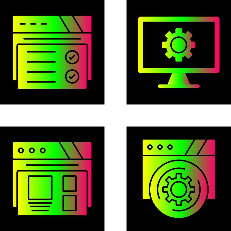 Web Browser and Monitor Screen Icon vector