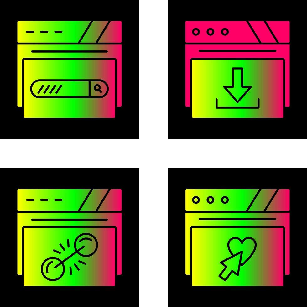 Search Bar and Download Icon vector