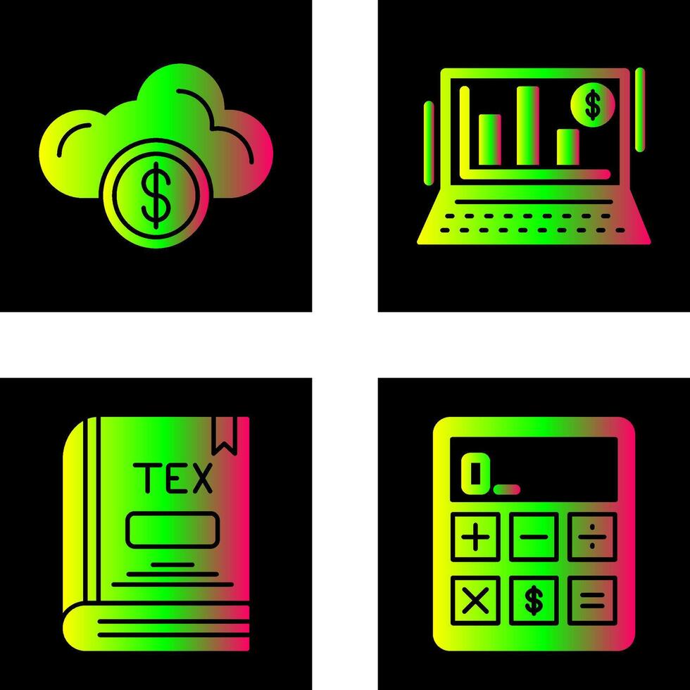 Cloud Computing and Bar Chart Icon vector