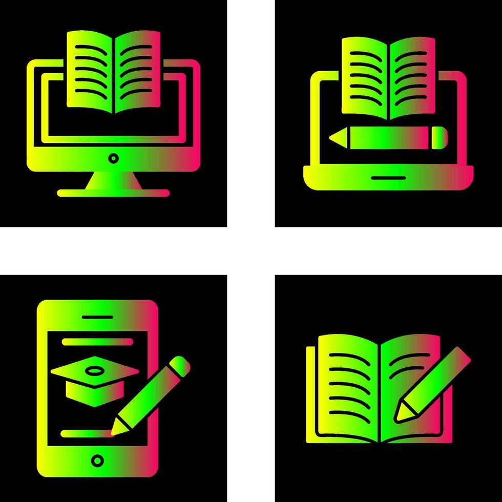 Digital Learning and Written Icon vector