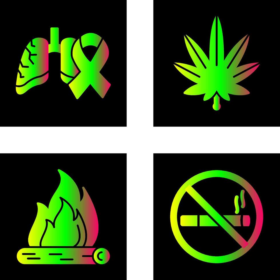 Cancer and Weed Icon vector
