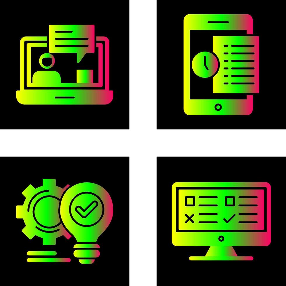 Coaching and Online Icon vector