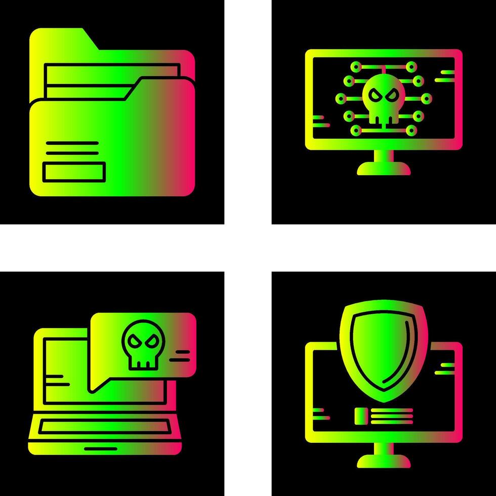 Folder and Malware Icon vector