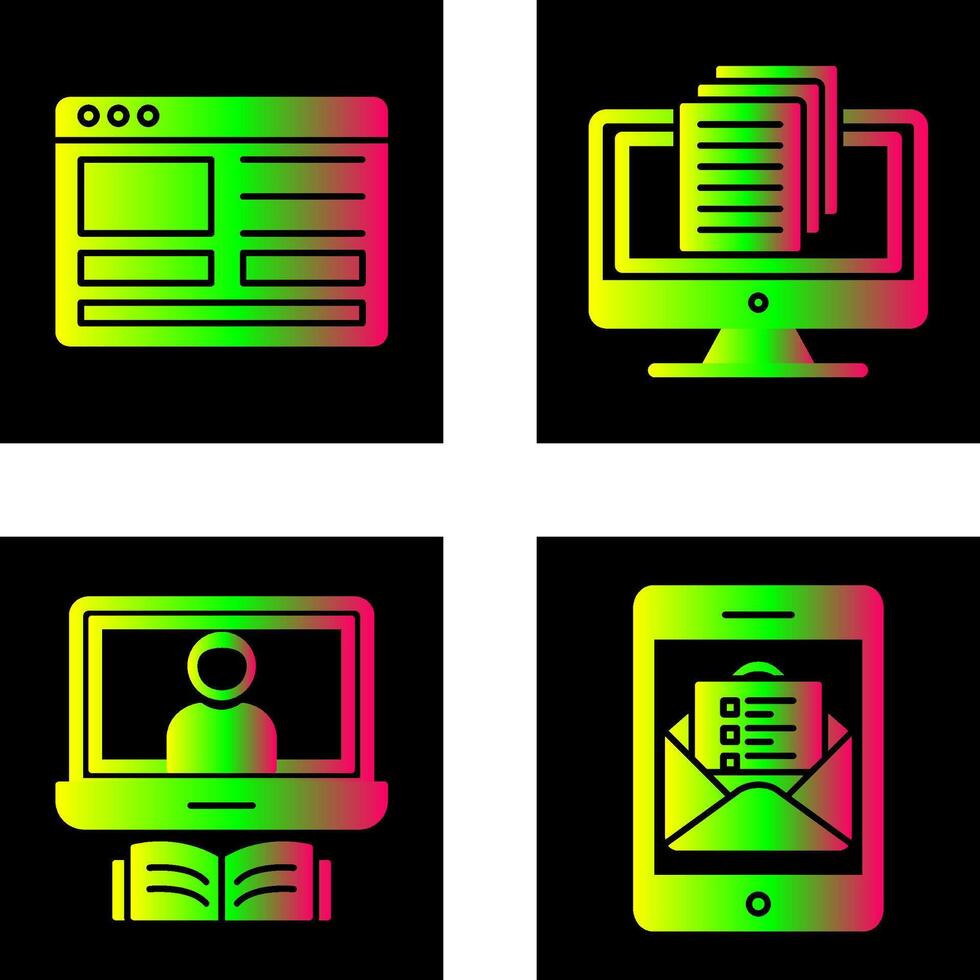 Web Design and Document Icon vector