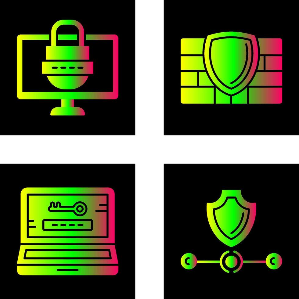 Password and Firewall Icon vector