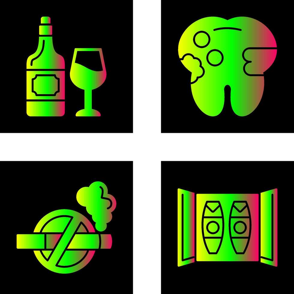 Wine and Caries Icon vector