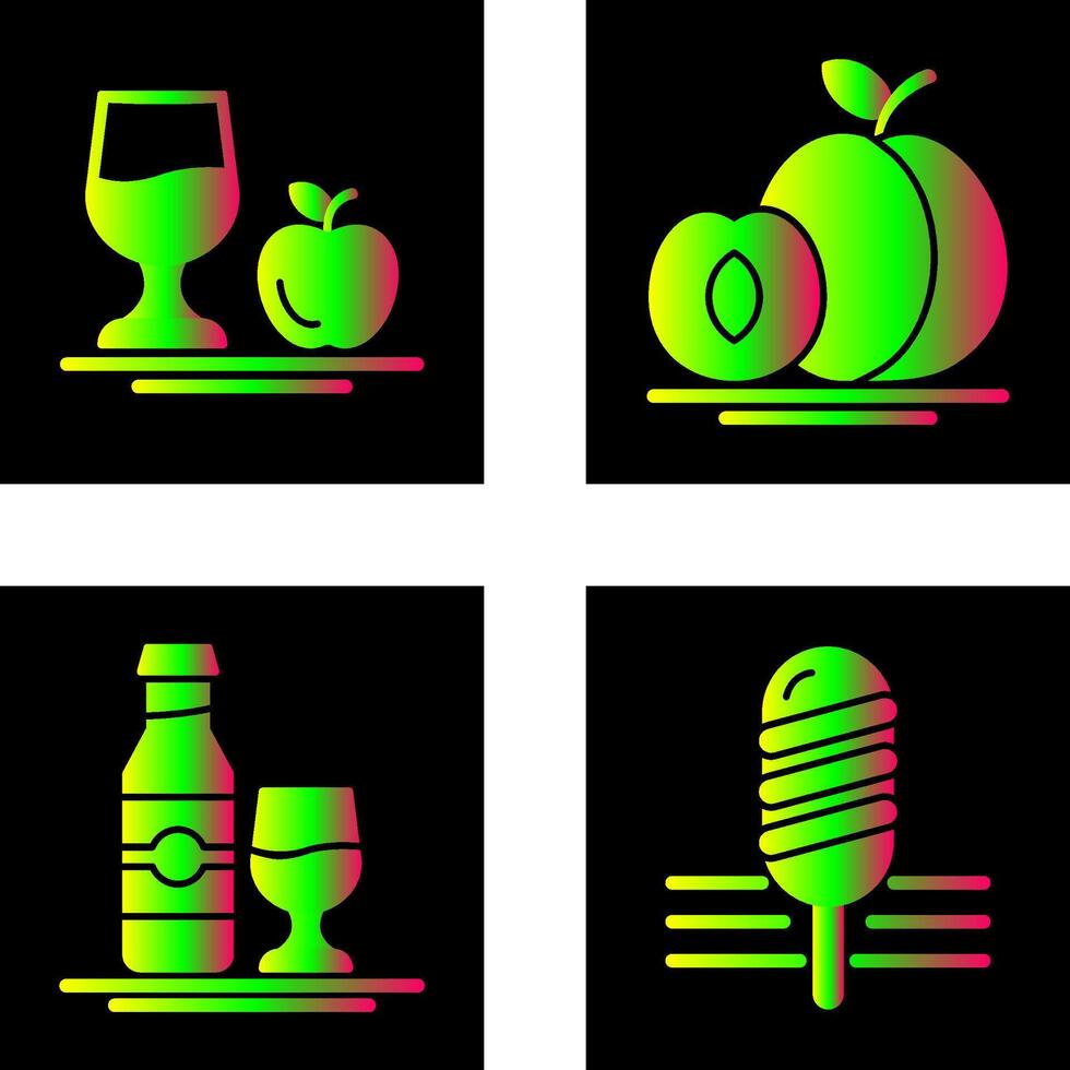 Healthy and Apricot Icon vector
