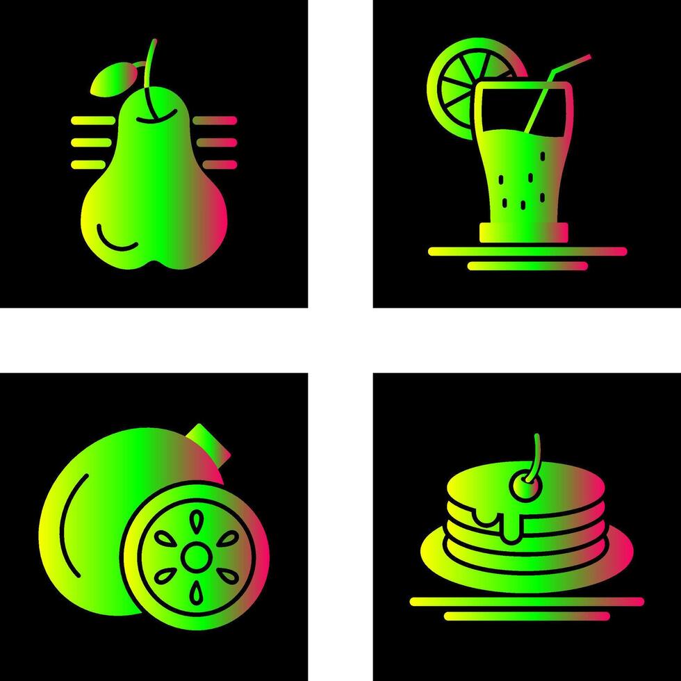 Pear and Orange Juice Icon vector