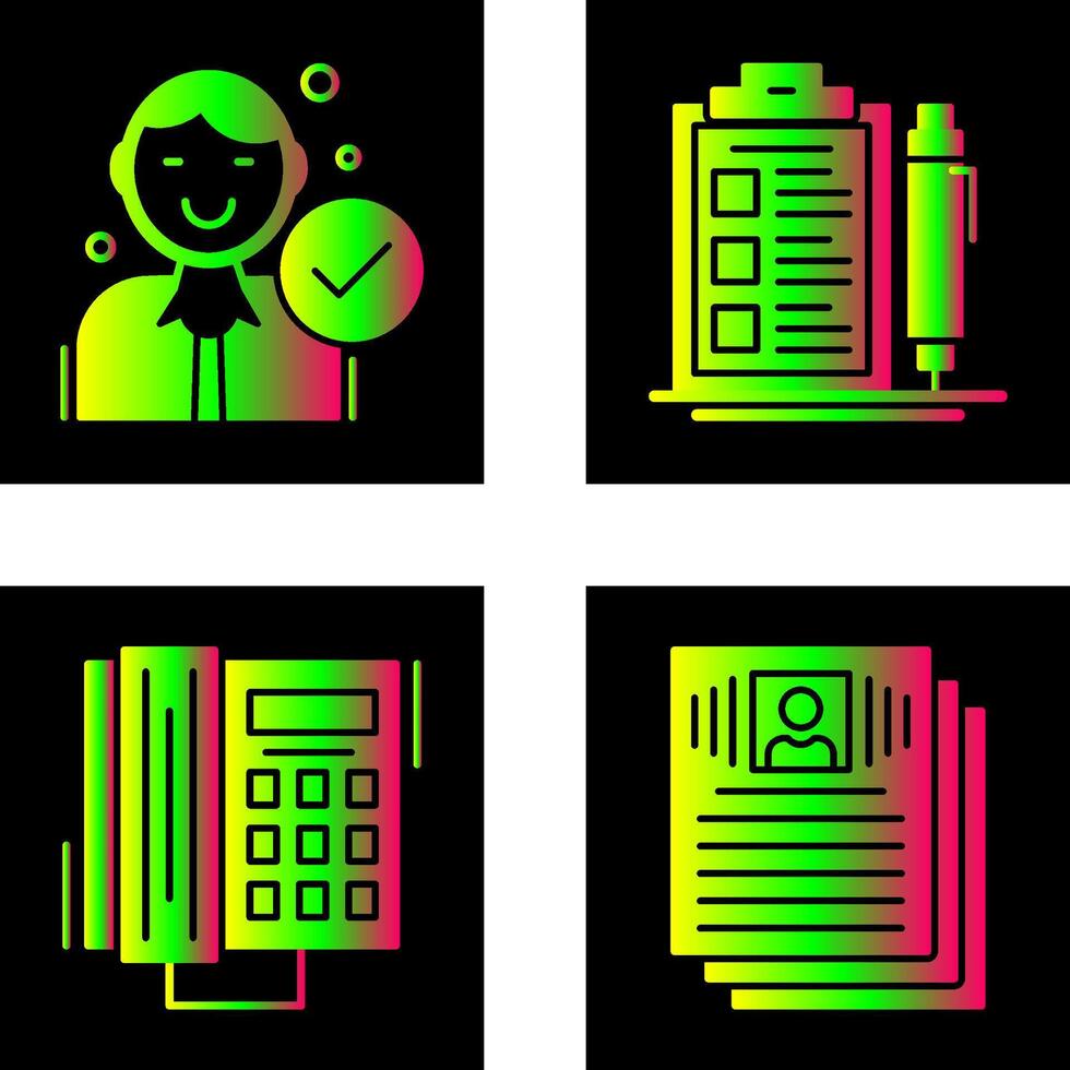 Hire and Check List Icon vector