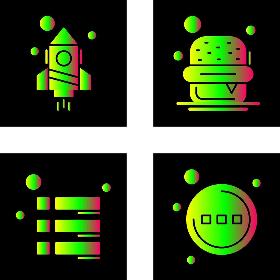 Rocket and Burger Icon vector