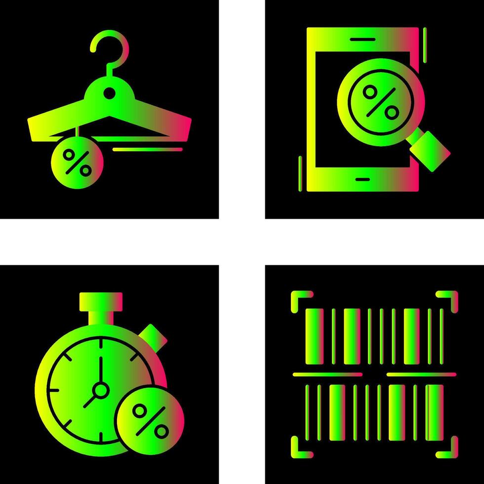 Hanger and Magnifying Glass Icon vector